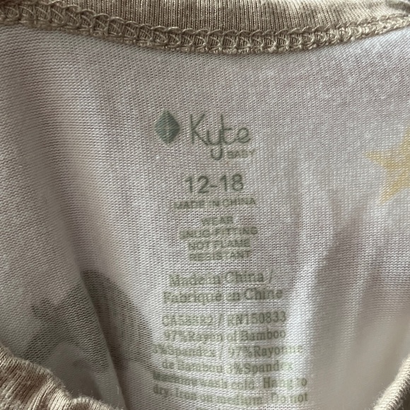 Kyte baby bamboo sleeveless snap sleeper romper 12-18 months - Picture 4 of 4